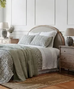 New Arch Bed Head Natural Linen King Bedheads