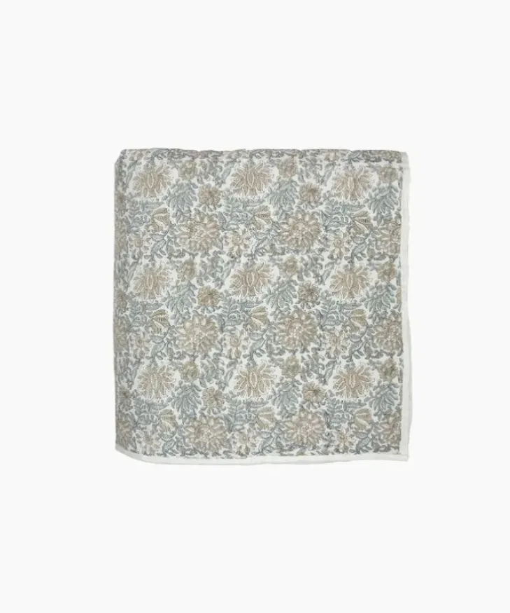 Sale Athena Handblock Blue/Natural Coverlet Small Bed Linen