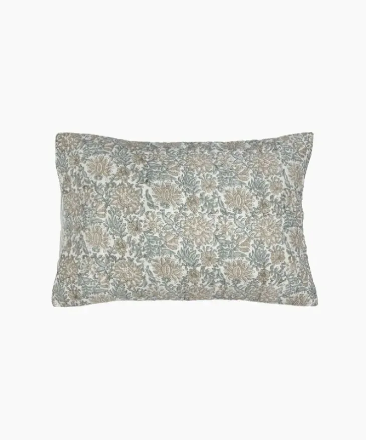 Best Athena Handblock Blue/Natural Pillow Covers (2PC) Bed Linen