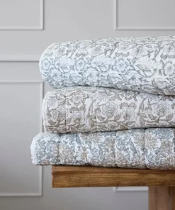 Hot Athena Handblock Natural Coverlet Small Bed Linen