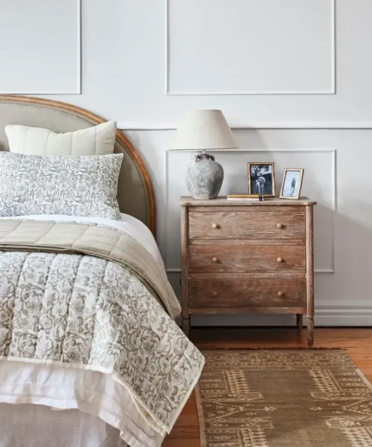 Discount Athena Handblock Natural Coverlet Large Bed Linen