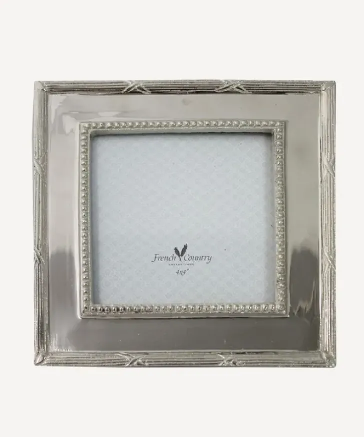 Best Beaded Nickel Square Photoframe 4x4" Photoframes