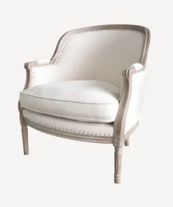 Outlet Beckett Studded Linen Chair Chairs – Occasional