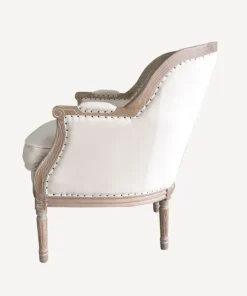 Outlet Beckett Studded Linen Chair Chairs – Occasional