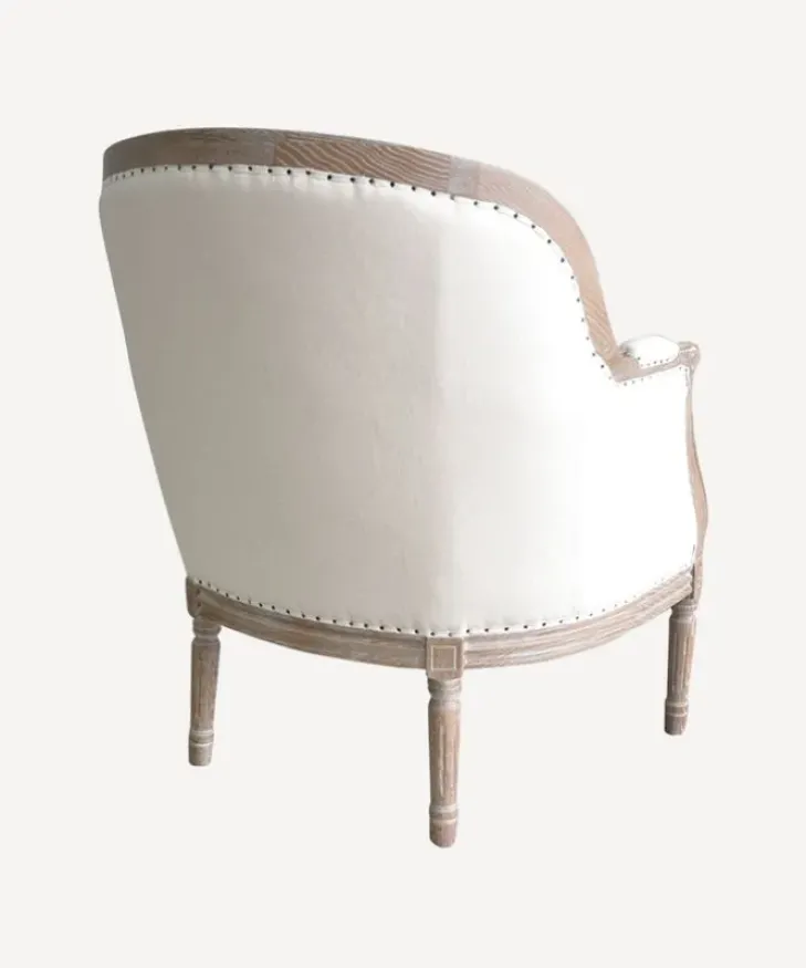 Outlet Beckett Studded Linen Chair Chairs – Occasional