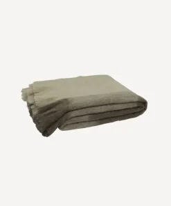 Sale Beige Brown Plaid Fringe Throw Throws & Blankets