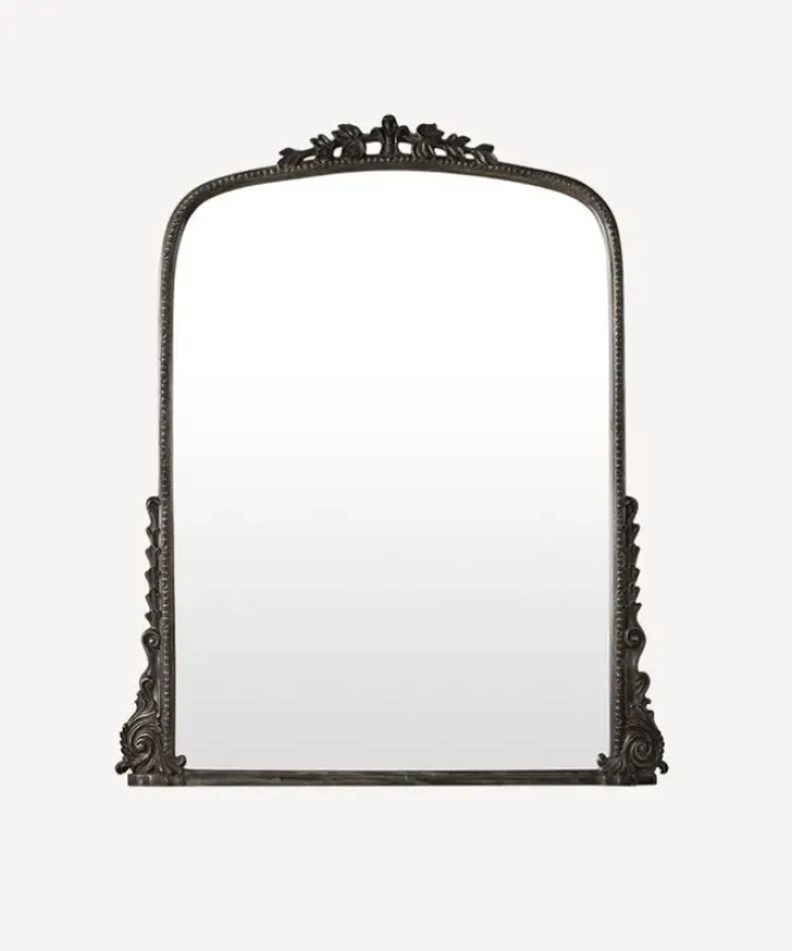 Outlet Belle Vie Mantle Mirror Aged Black Mirrors