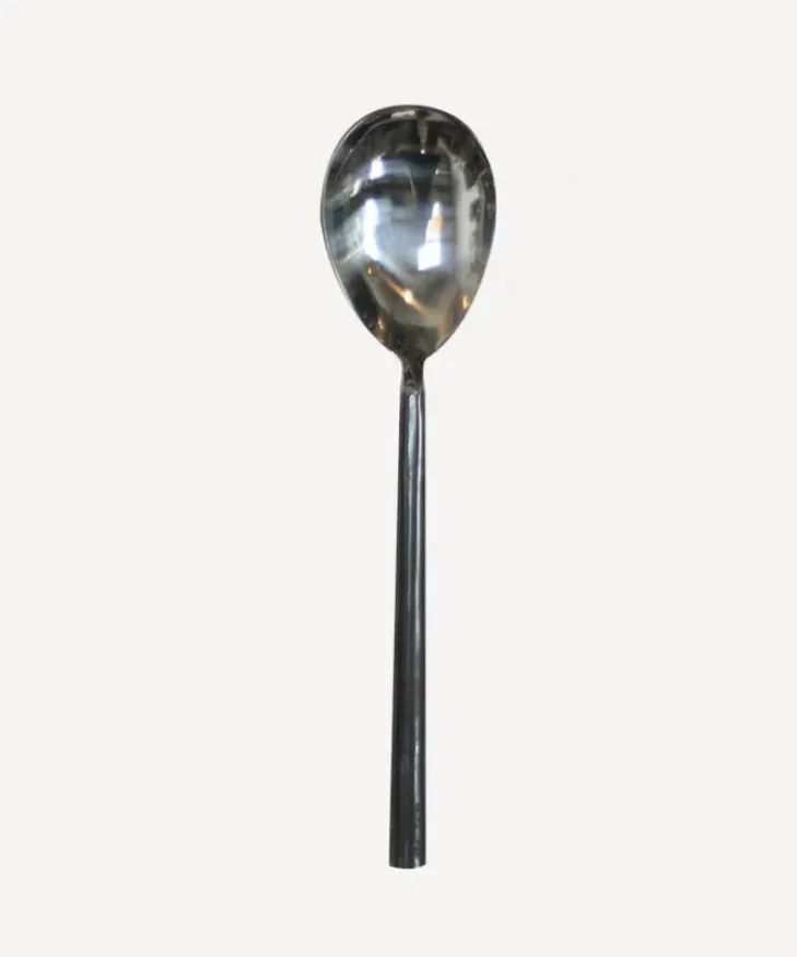 Discount Black Handle Serving Spoon Medium Cutlery & Utensils