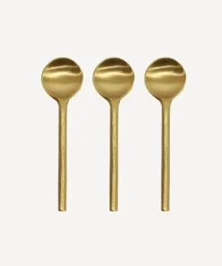Fashion Brass Salt Spoon Large (3PC) Cutlery & Utensils