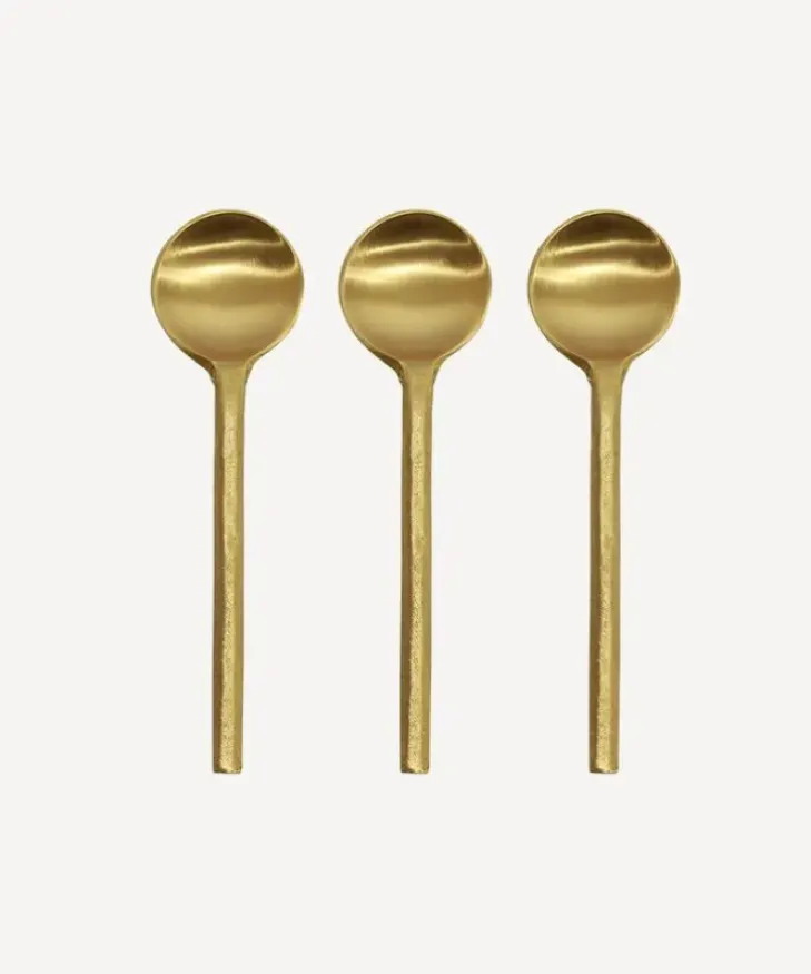 Fashion Brass Salt Spoon Large (3PC) Cutlery & Utensils