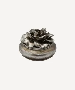 Discount Camelia Large Round Trinket Box Pewter Finish Dressing Table Accessories