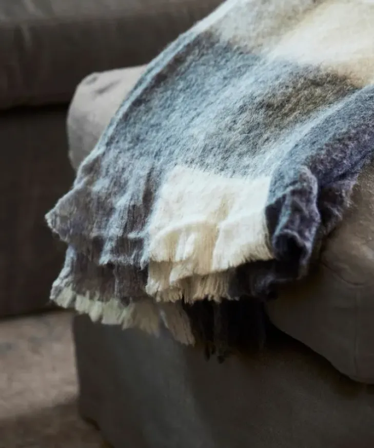 Clearance Checkered Black & White Throw Throws & Blankets
