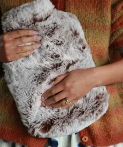 Best Chestnut Faux Fur Hot Water Bottle Cover Bathroom Accessories