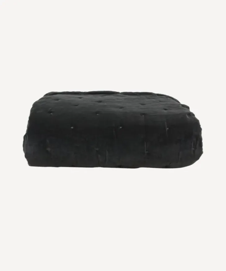 Fashion Coal Velvet Bedspread King/Super King Bed Linen