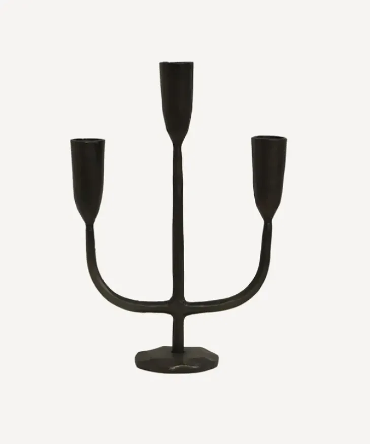 Discount Dax 3 Light Black Candlestand Candleholders & Hurricanes