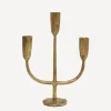 Fashion Dax 3 Light Gold Candlestand Candleholders & Hurricanes