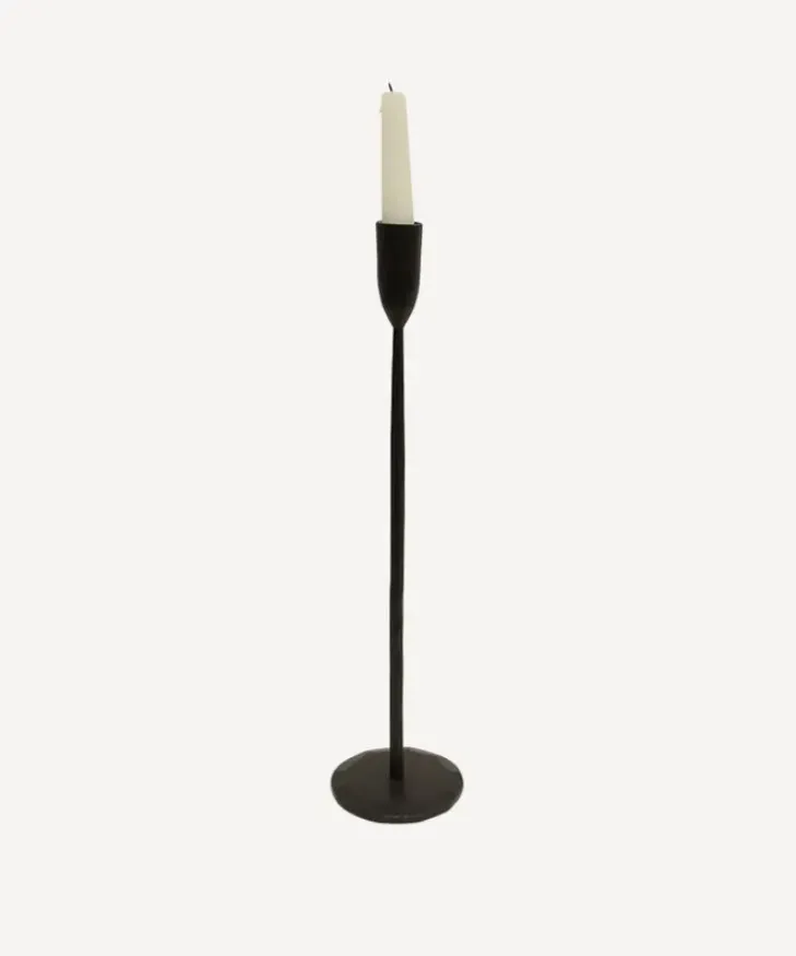 Outlet Dax Black Candleholder Large Candleholders & Hurricanes
