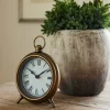 Hot Desk Clock Antique Gold Clocks