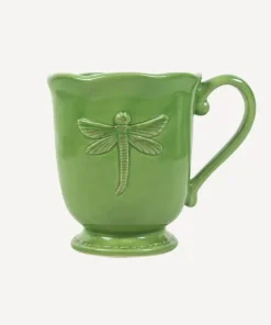 Clearance Dragonfly Stoneware Green Mug Dinnerware