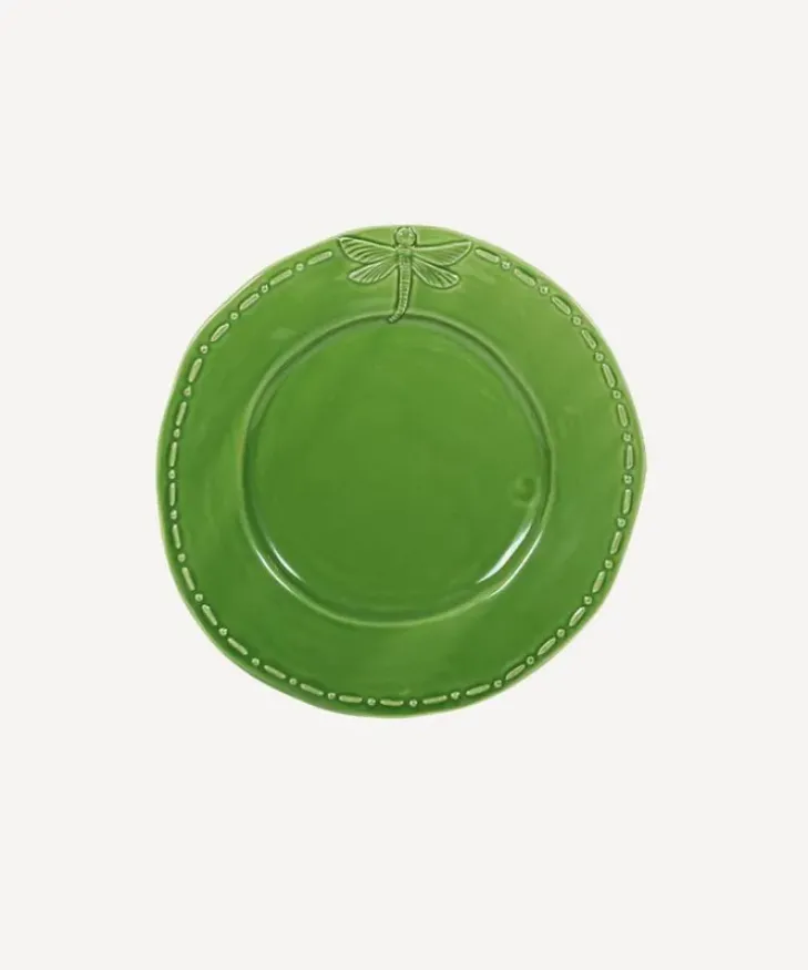 Fashion Dragonfly Stoneware Green Side Plate Dinnerware