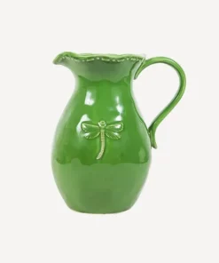 Best Dragonfly Stoneware Green Jug Small Dinnerware