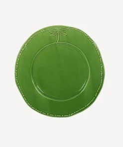 Sale Dragonfly Stoneware Green Lunch Plate Dinnerware