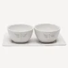 Sale Dragonfly Stoneware White Condiment Set (3PC) Dinnerware
