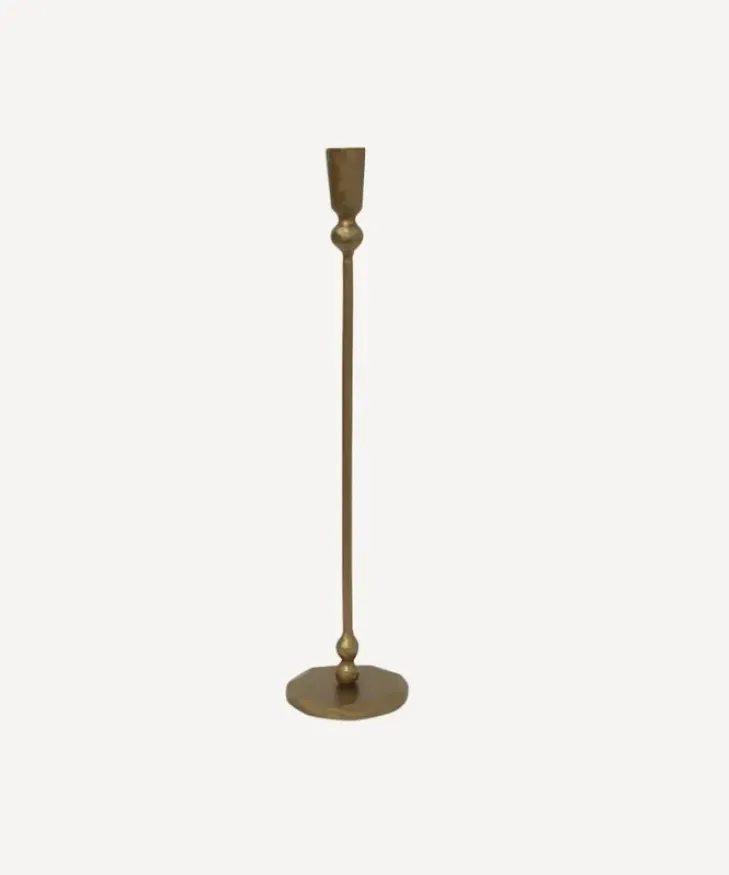 Outlet Eddie Gold Candleholder Large Candleholders & Hurricanes