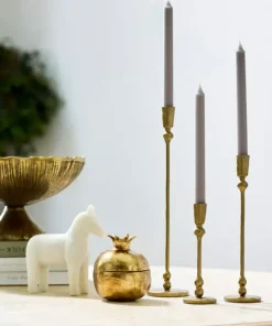 Outlet Eddie Gold Candleholder Large Candleholders & Hurricanes