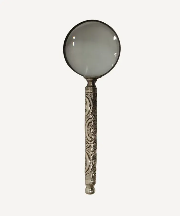New Embossed Antique Silver Magnifying Glass Decorative Objects