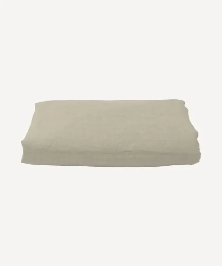 Online Emilie Linen Fitted Sheet Queen Sand Bed Linen