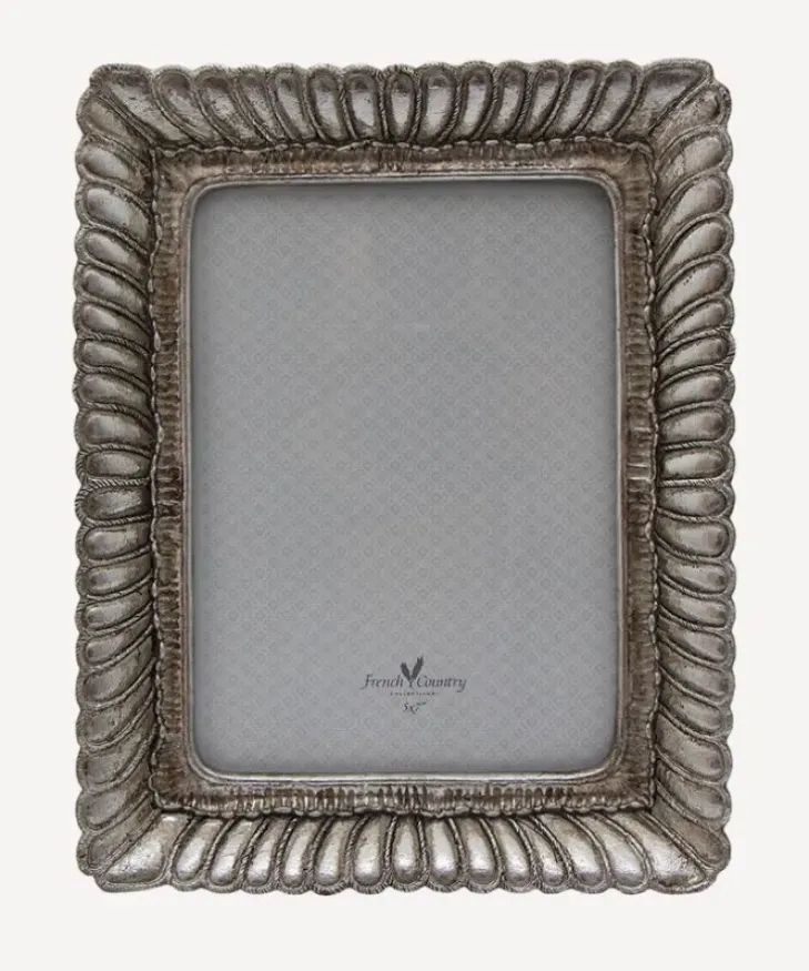 Online Fanned Rectangle Photo Frame Pewter Finish 5x7" Photoframes