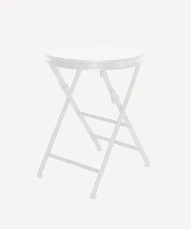 Outlet Folding Side Table Short White Tables - Coffee & Side