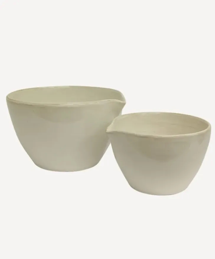 Sale Franco Rustic White Mixing Bowls (SET2) Kitchen & Dining Accessories