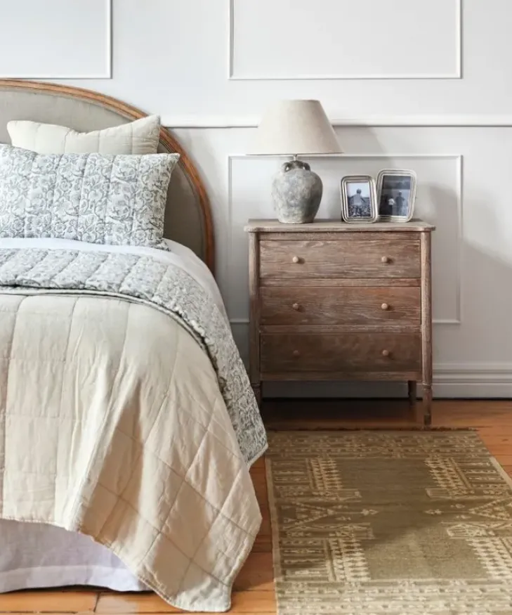 New Freya Quilt Ecru Small Bed Linen