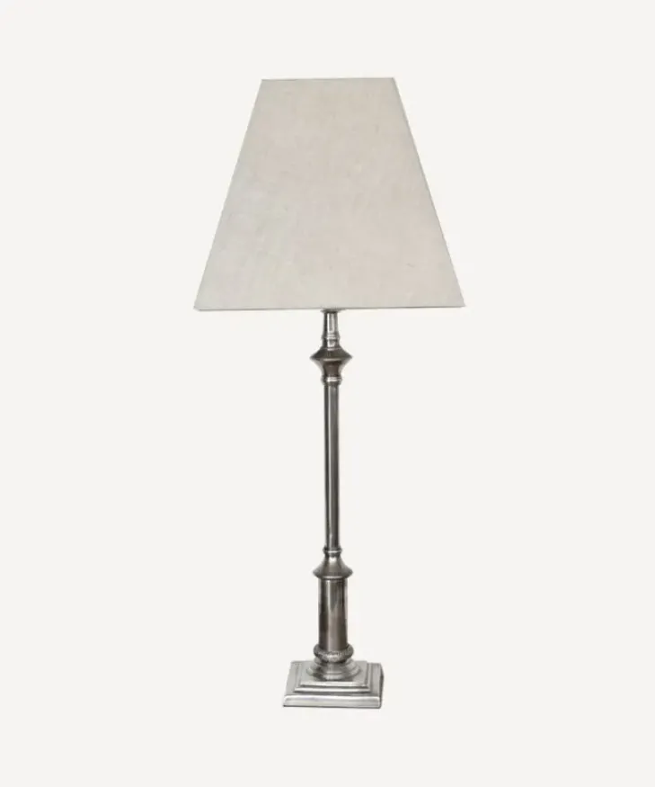 New Hendrick Lampbase Antique Silver Lampbases