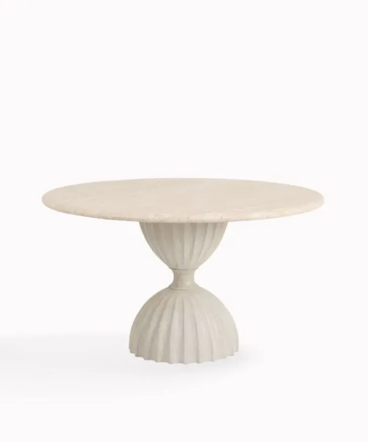 Discount Josephine Travertine Table Tables - Dining