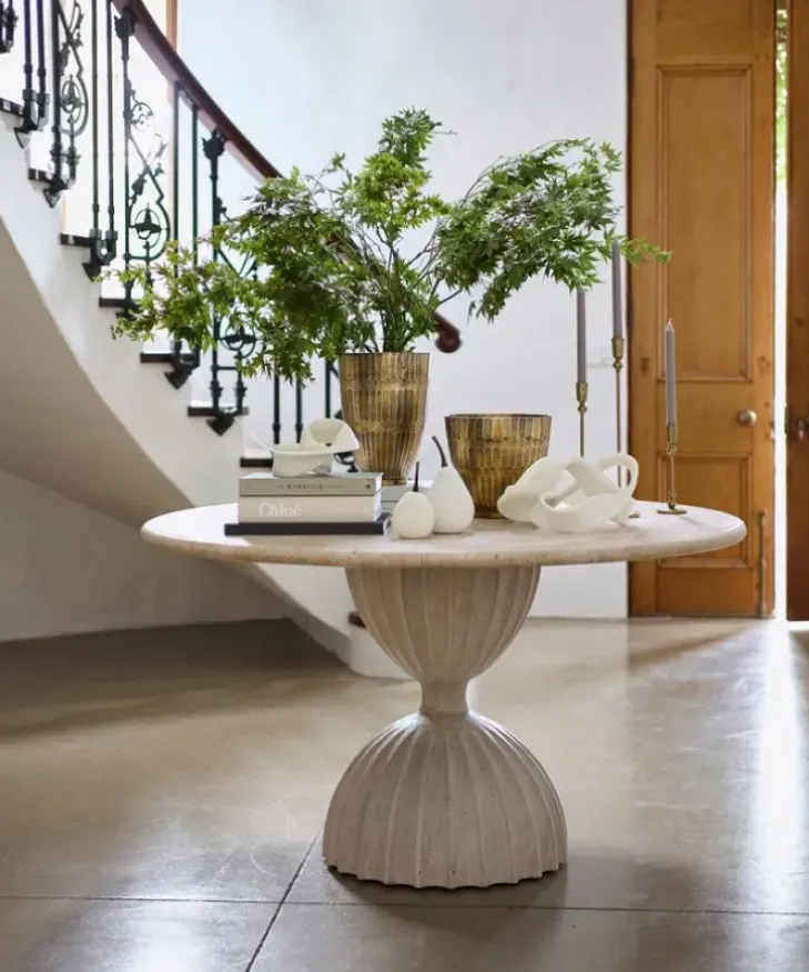 Discount Josephine Travertine Table Tables - Dining
