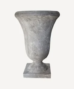 Online Large Bell Shape Urn with Base Lava Raw Grey Urns, Vases & Planters