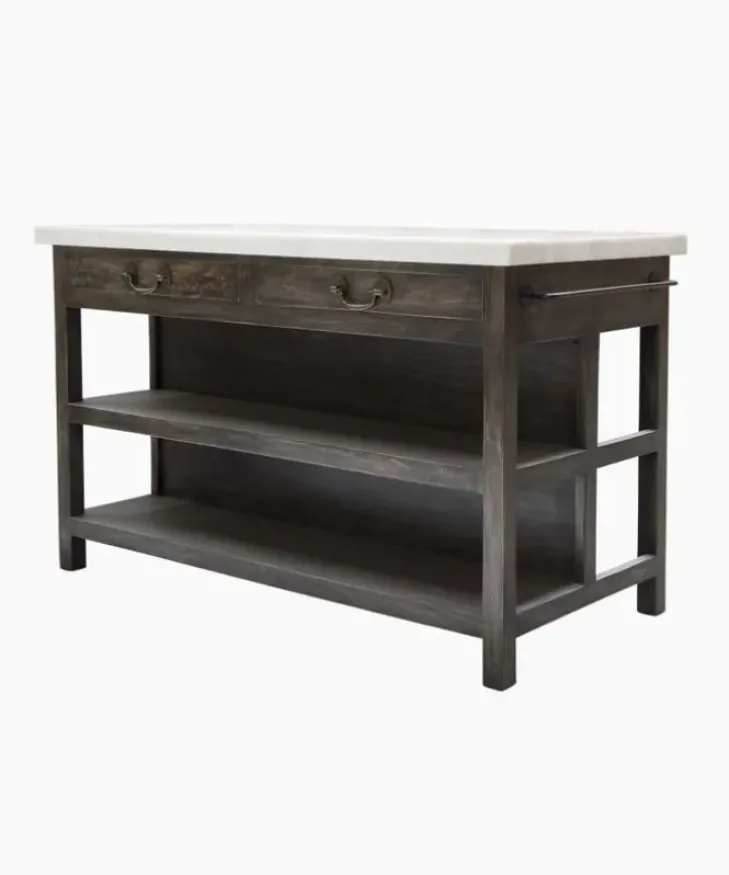 Outlet Lars Aged Black Kitchen Island Large Kitchen Islands