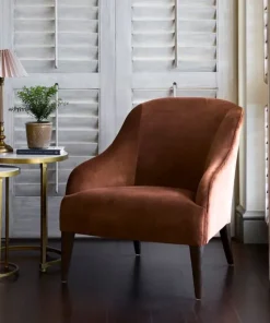 Hot Lupita Cinnamon Velvet Lounge Chair Chairs – Occasional
