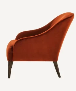Discount Lupita Rust Velvet Lounge Chair Chairs – Occasional