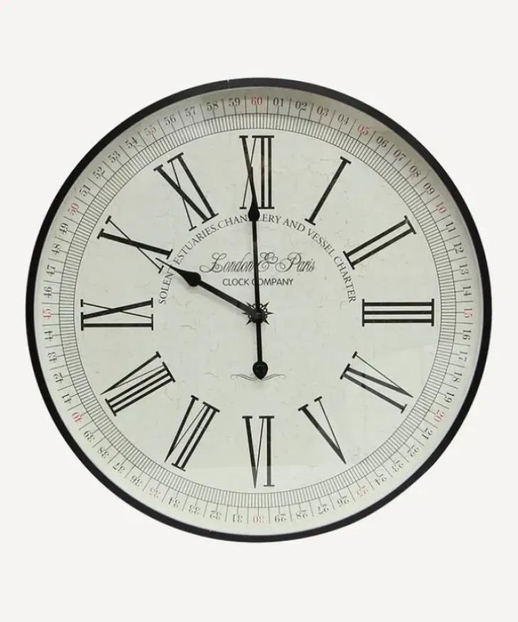 Outlet Noir Compass Wall Clock Clocks
