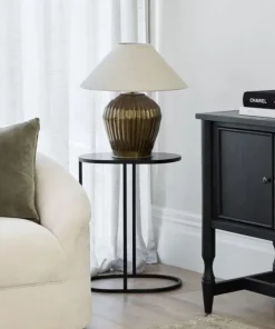 Hot Oval Couch Side Table Black Tables - Coffee & Side