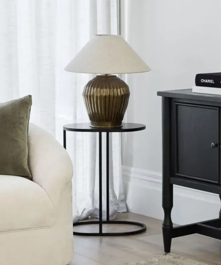 Hot Oval Couch Side Table Black Tables - Coffee & Side