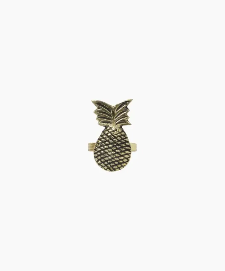 Discount Pineapple Napkin Ring Gold Kitchen & Dining Accessories