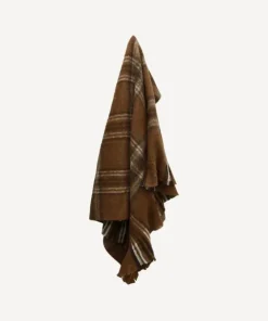 Online Plaid Brown Throw Throws & Blankets