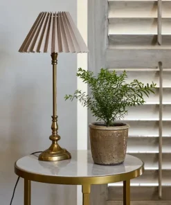 Best Pleated Linen Shade 26cmD Taupe Lampshades