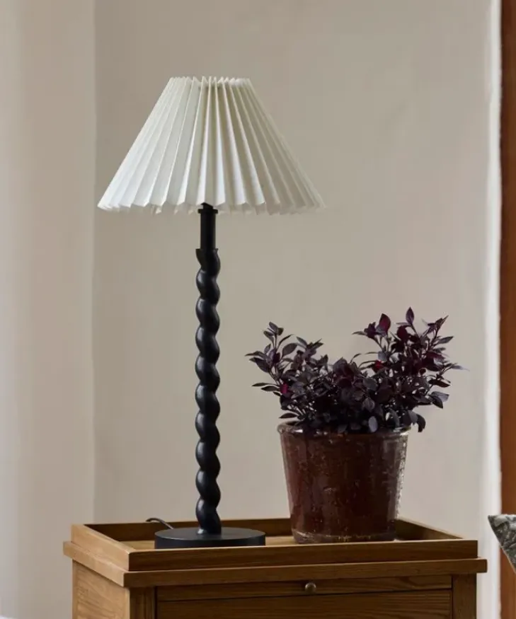 Outlet Pleated Linen Shade 35cmD White Lampshades