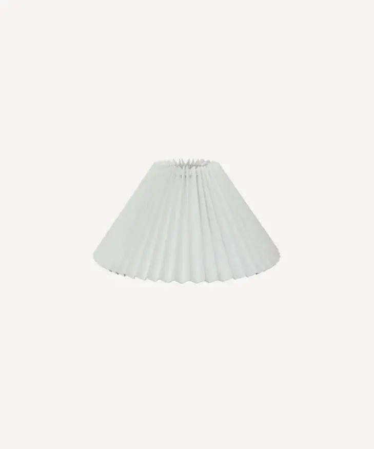 Discount Pleated Linen Shade 26cmD White Lampshades